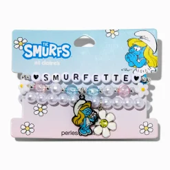 Claire's Bracelets-The Smurfs™ Claire's Exclusive Smurfette Stretch Bracelet Set - 3 Pack