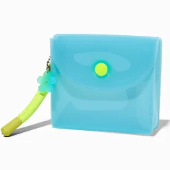 Claire's Porte-monnaies-Translucent Blue Daisy Snap Coin Purse