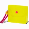 Claire's Porte-monnaies-Translucent Yellow Daisy Snap Coin Purse