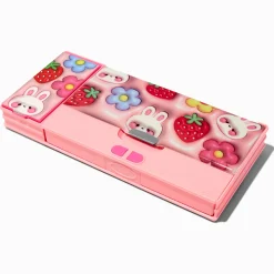 Claire's Stylos Et Crayons|Trousses-Trousse à crayons avec compartiments lapin fraise