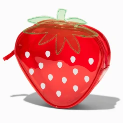 Claire's Trousses De Maquillage-Trousse de maquillage transparente fraise
