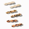 Claire's Barrettes Et Pinces-Twisted Tortoiseshell Hair Clips - 6 Pack