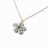 Claire's Colliers-Uptown Flower Gem Locket Pendant Necklace