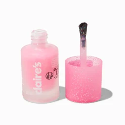 Claire's Ongles-Vernis à ongles vegan effet mat - Paillettes rose fluo