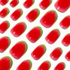 Claire's Ongles-Watermelon French Tip Stiletto Press On Vegan Faux Nail Set - 24 Pack