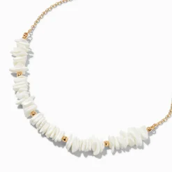 Claire's Colliers-White Puka Shell Choker Necklace
