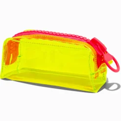 Claire's Stylos Et Crayons|Trousses-Yellow Neon Colourblock Pencil Case